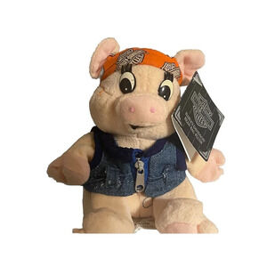 Vintage 1997 Harley Davidson 5" Punky The Pig Bean Bag Plush Piggy G86003